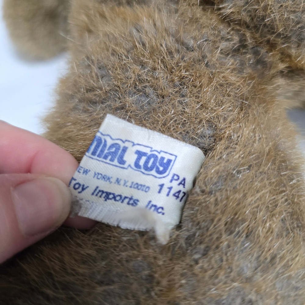 Vintage 1984‎ Animal Toy Teddy Bear Brown Plush Soft Stuffed Animal Kids - Picture 7 of 8